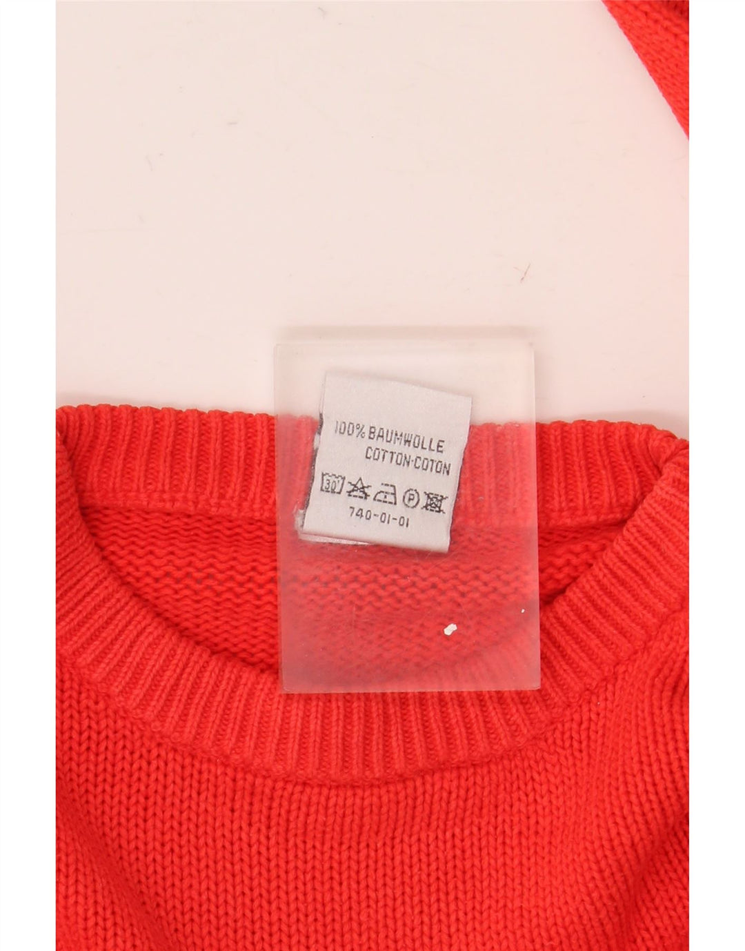Puma Herren-Pullover mit Rundhalsausschnitt, Größe S, rote Baumwolle