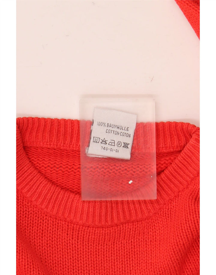 Puma Herren-Pullover mit Rundhalsausschnitt, Größe S, rote Baumwolle