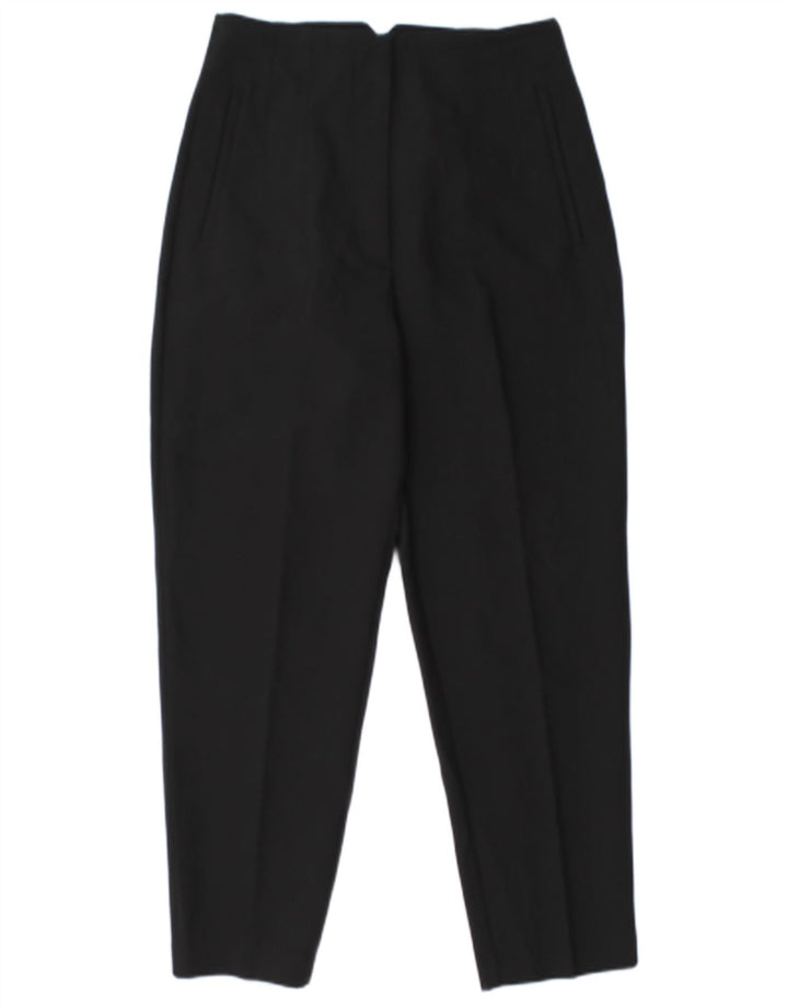 ZARA Womens Tapered Chino Trousers Medium W28 L26 Black Polyester