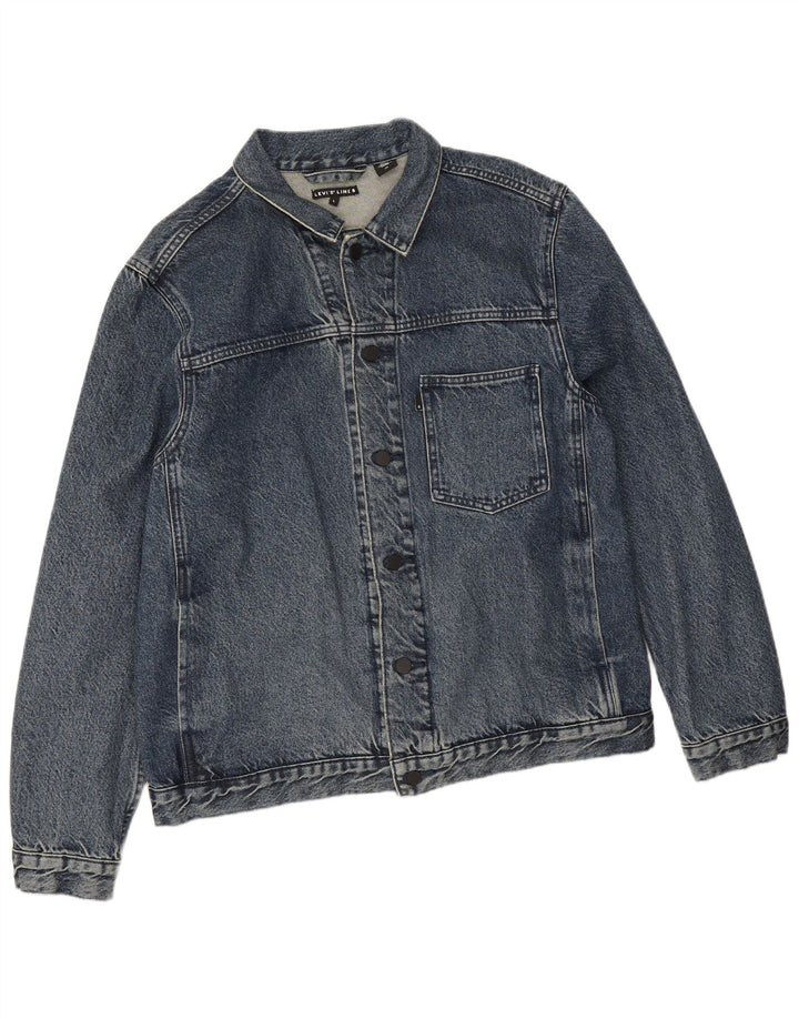Levi's Herre denimjakke UK 40 Stor marineblå bomuld