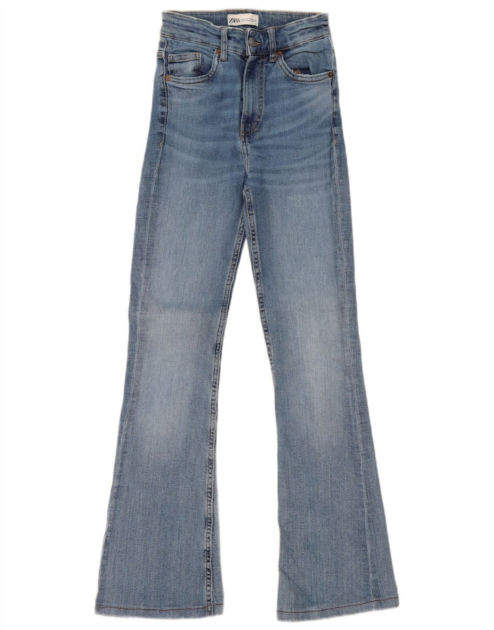 Zara Damen Schlagjeans EU 34 2XS W24 L31 Blau