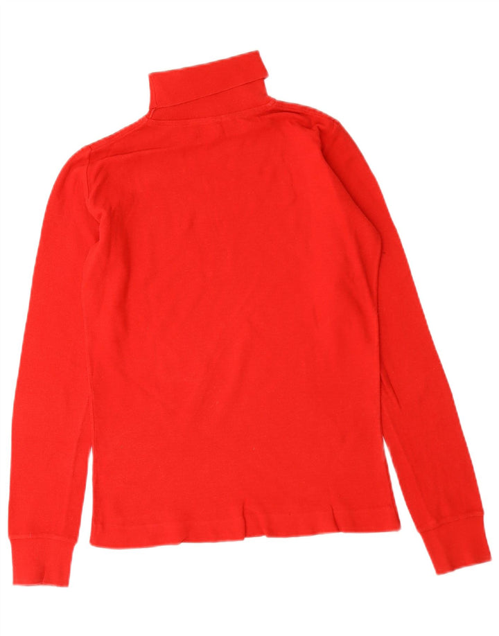 Lacoste Girls Roll Neck Jumper Sweater 13-14 Years Red
