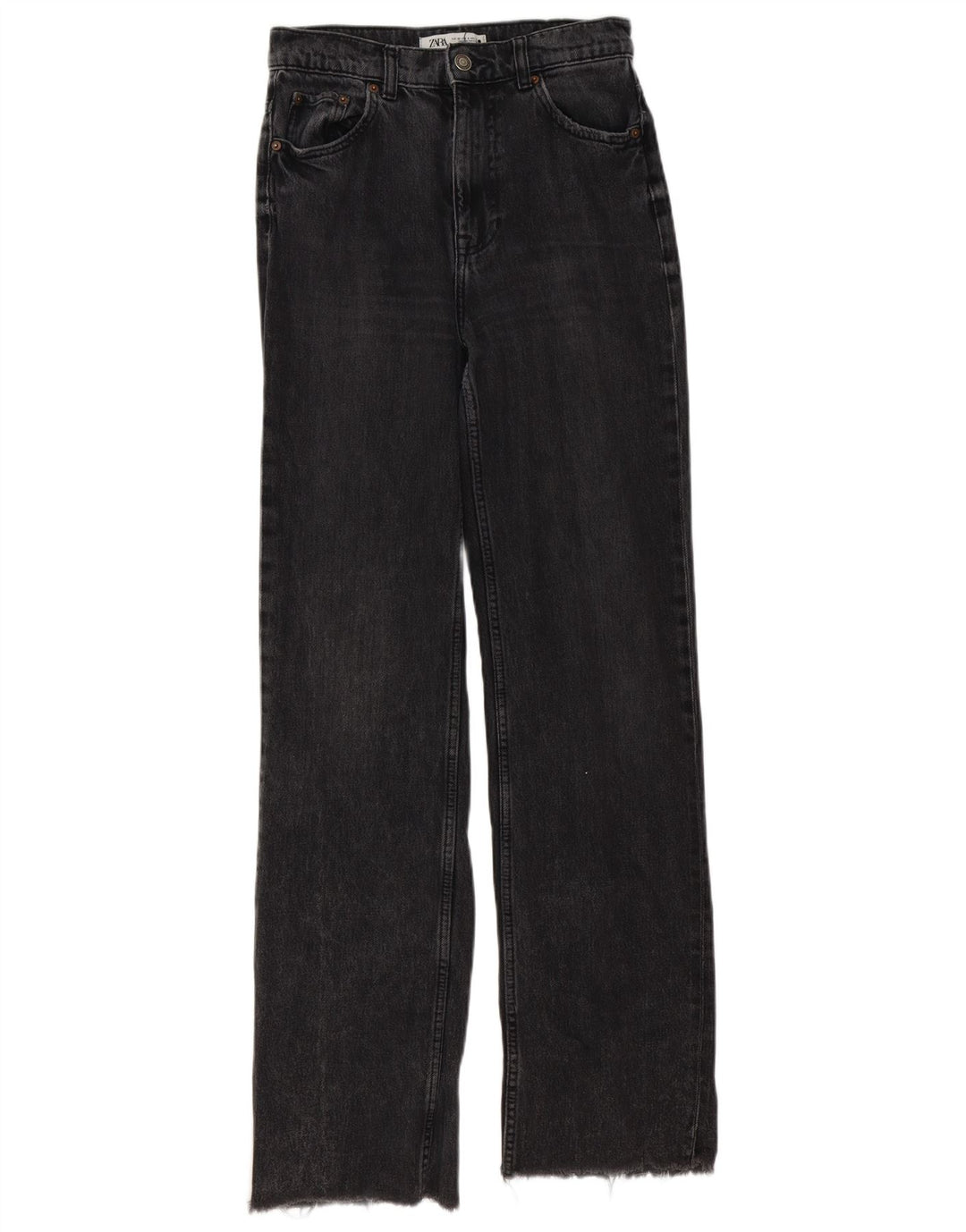 Zara Womens Straight Jeans EU 36 Small W26 L33 Grey Cotton