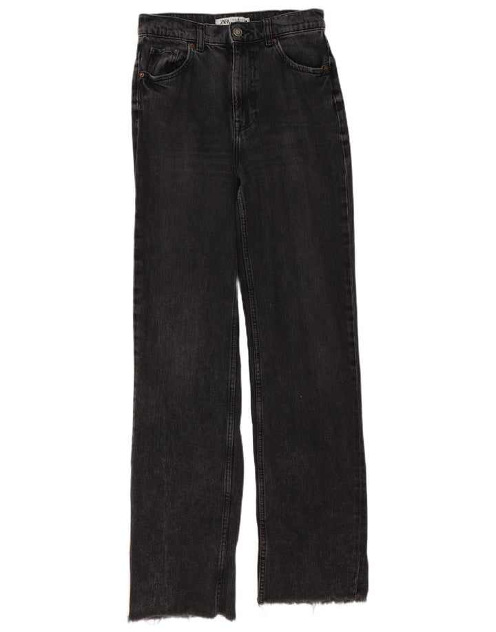 Zara Womens Straight Jeans EU 36 Small W26 L33 Grey Cotton