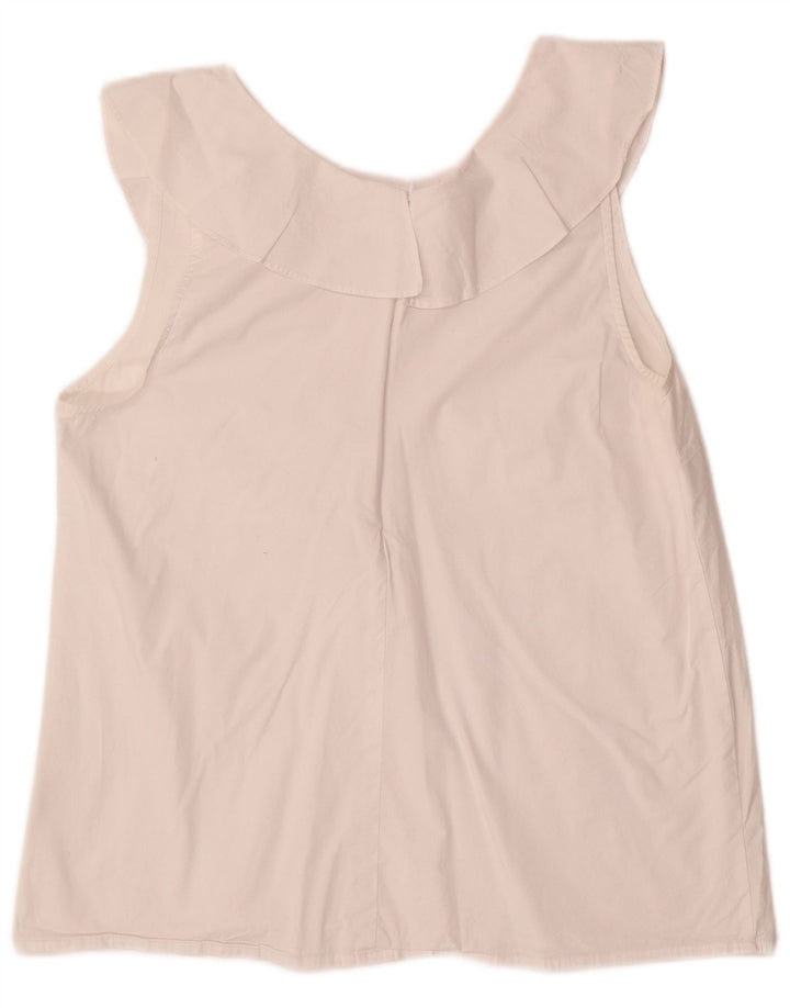 J. Crew Chemisier sans manches pour femme US 10 Grand coton blanc