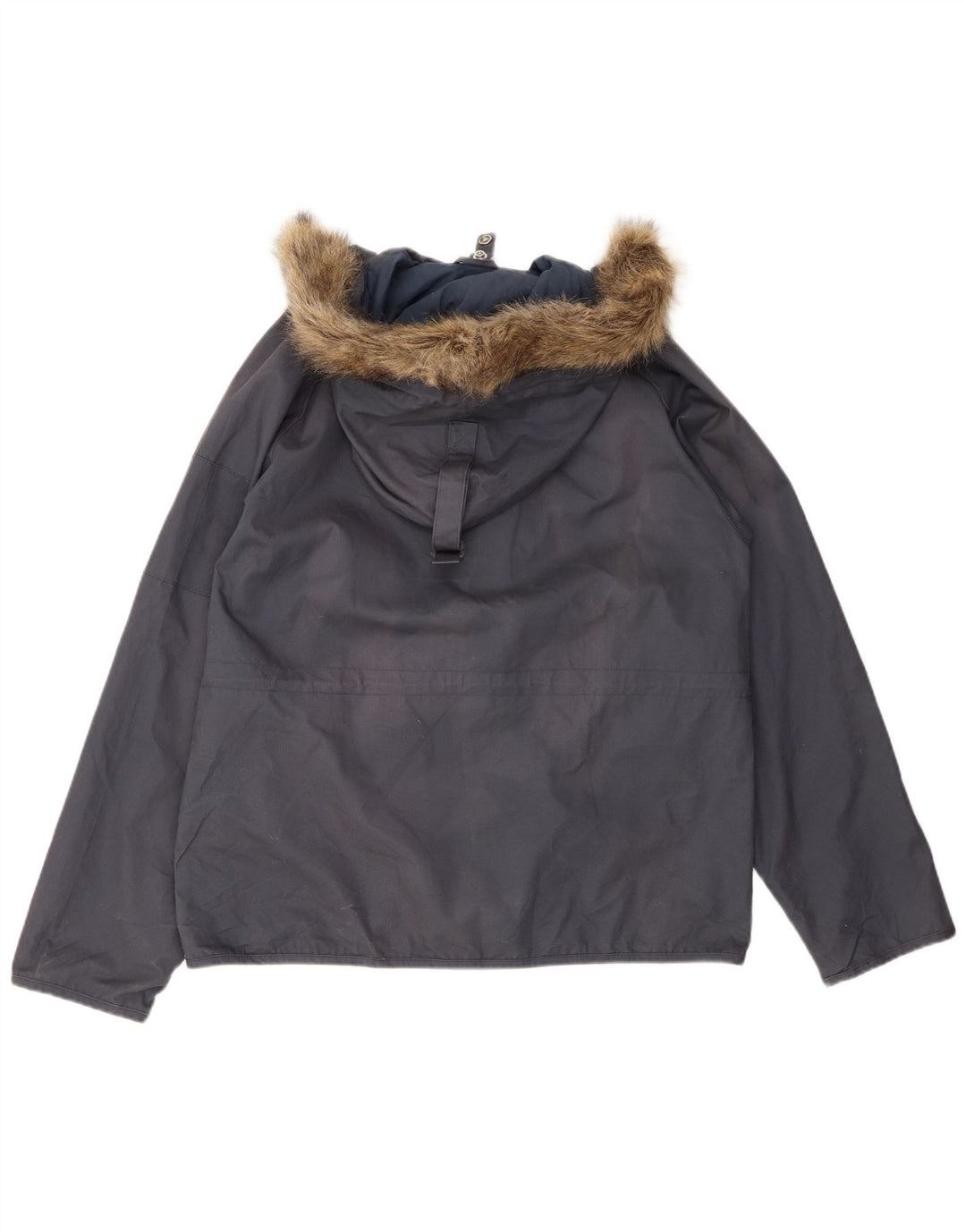 Levi's Mens Hooded Parka Jacket UK 36 Small Navy Blue Cotton