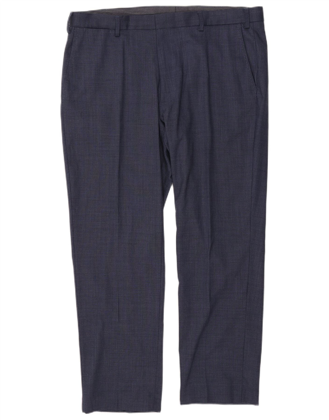 Pantaloni da abito vestibilità regolare da uomo Marks & Spencer W38 L29 lana blu