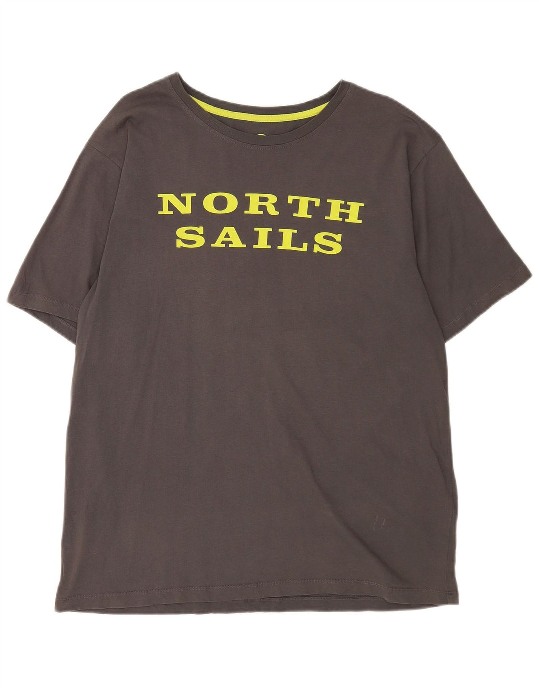 NORTH SAILS Mens Graphic T-Shirt Top XL Grey Cotton