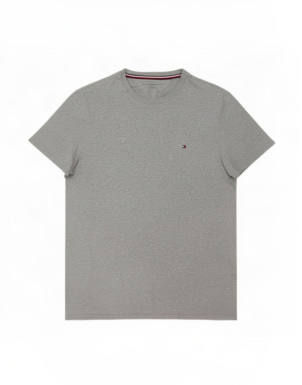 Tommy Hilfiger Camiseta para hombre Top Small de algodón moteado gris
