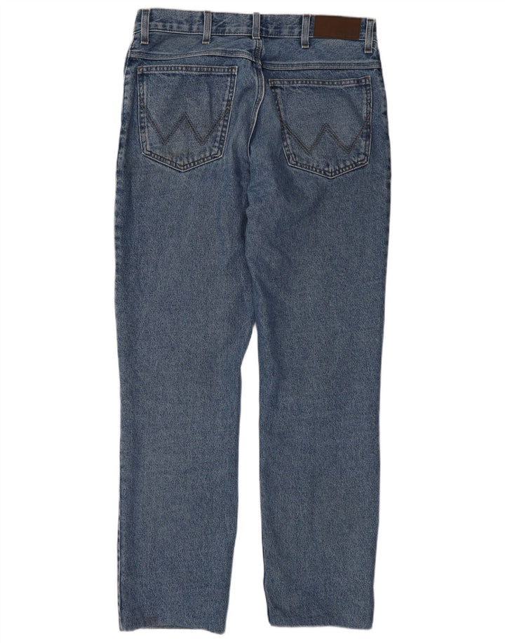 Wrangler Straight Jeans til mænd W33 L34 blå bomuld
