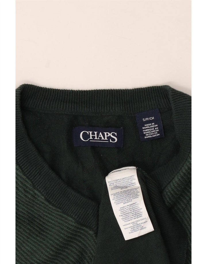 Chaps Mens Vest Tank Top Small Green Cotton