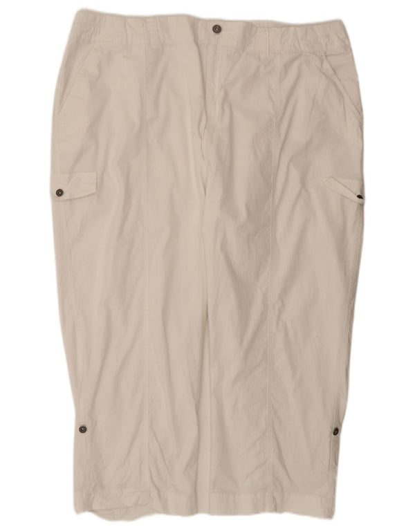 Marks & Spencer Damen gerade geschnittene Hose UK 22 3XL W44 L24 Weiß