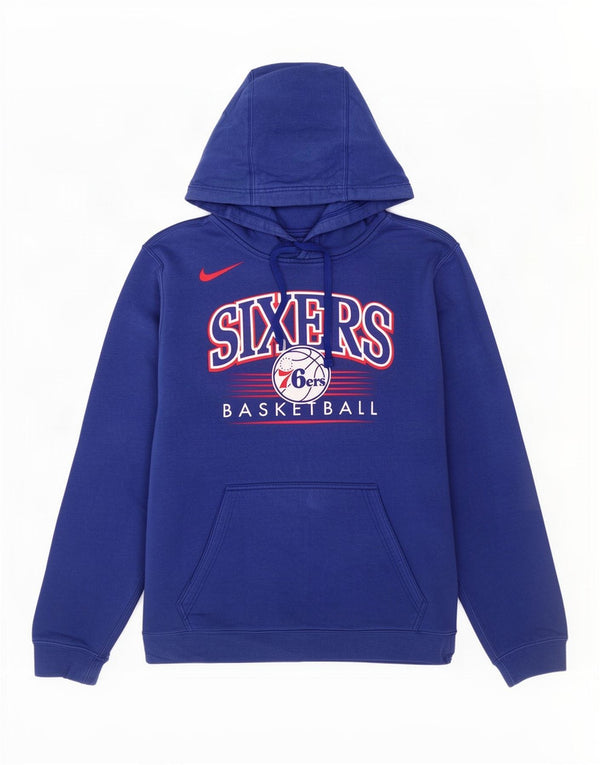 Nike Mens Sixers Graphic Sweat à capuche Petit Bleu Coton