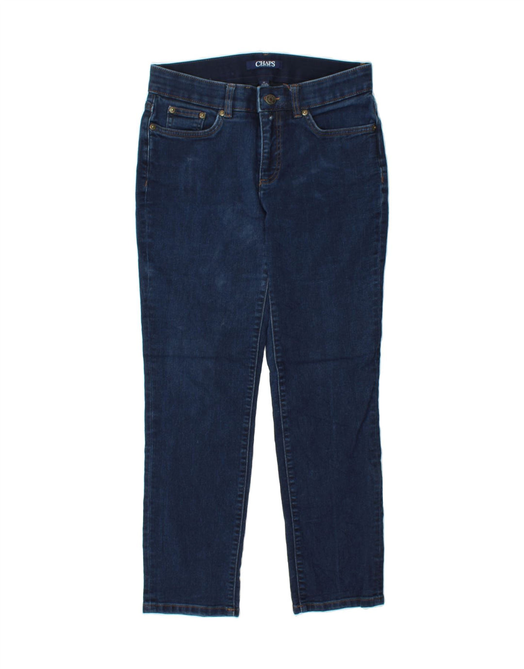 CHAPS Womens Slim Jeans US 6 Medium W28 L27 Navy Blue Cotton Vintage Chaps and Second-Hand Chaps from Messina Hembry 