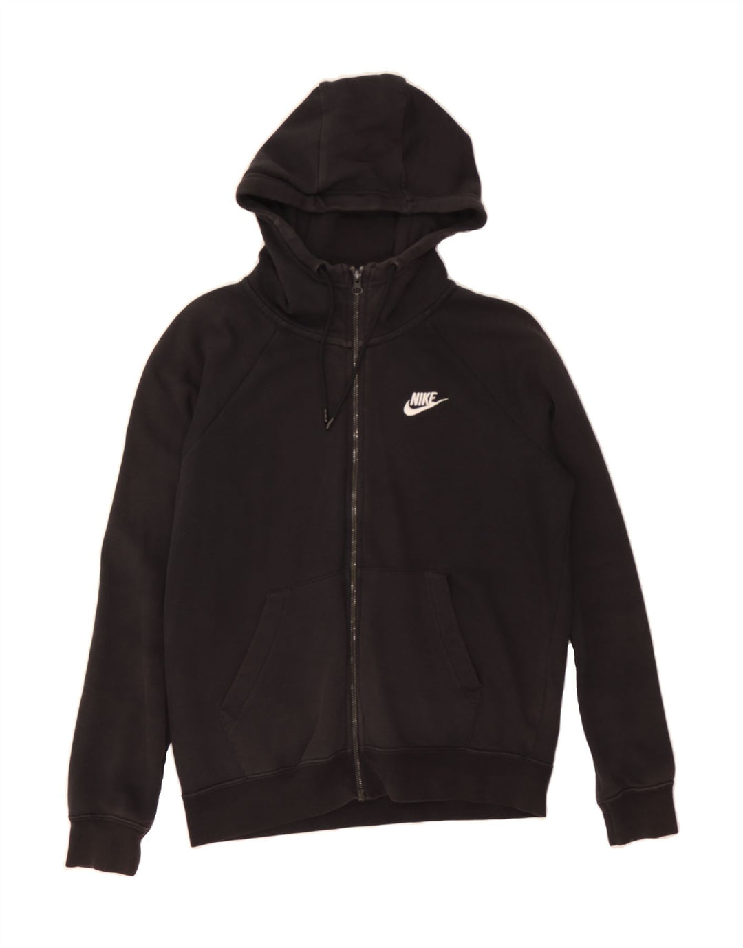 NIKE Mens Zip Hoodie Sweater Small Black Cotton Vintage Nike and Second-Hand Nike from Messina Hembry 
