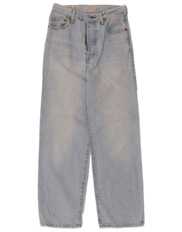 Levi's Womens Ribcage High Waist Straight Jeans W26 L27 Blue Cotton