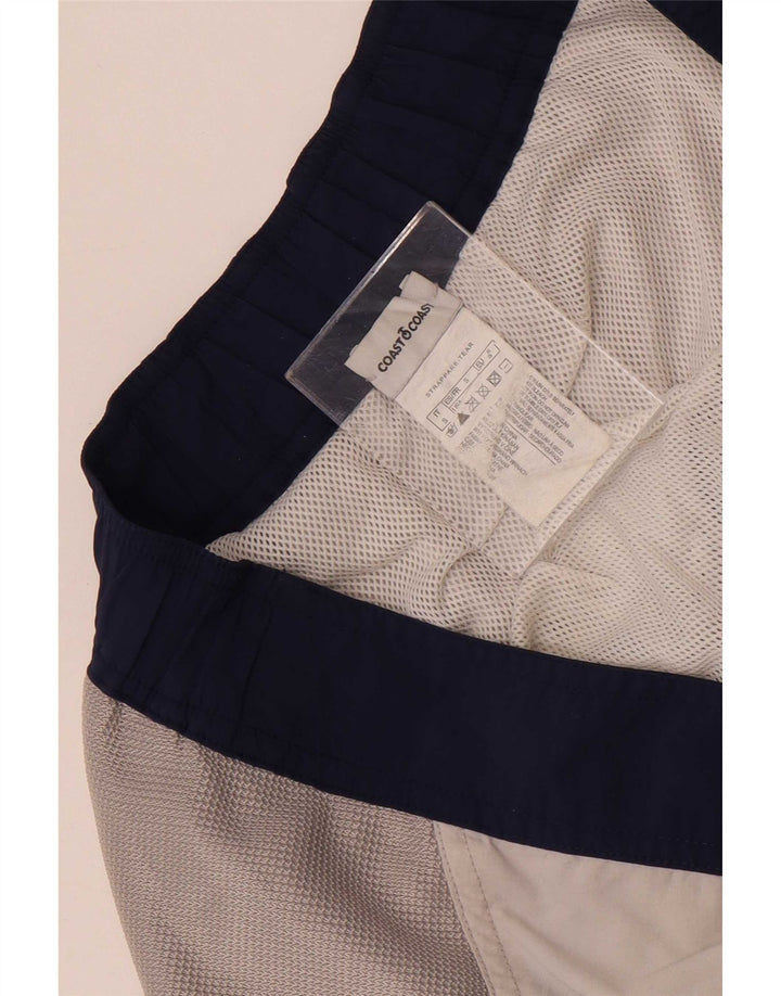 Coast Mens Graphic Swimming Shorts Small Navy Blue Colourblock Polyamide