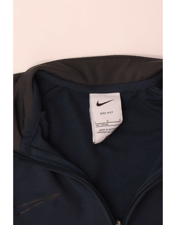 Nike Boys Tracksuit Top Jacket 12-13 Years Large Navy Blue