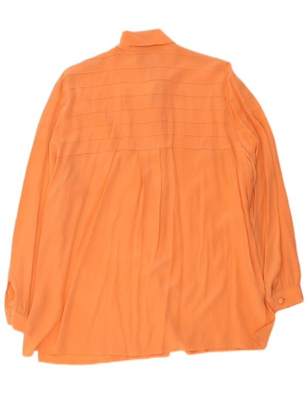Pancaldi & B Womens Longline Loose Fit skjortebluse UK 18 XL Orange
