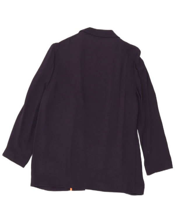 Giacca blazer aperta da donna WHISTLES UK 12 viscosa media blu navy