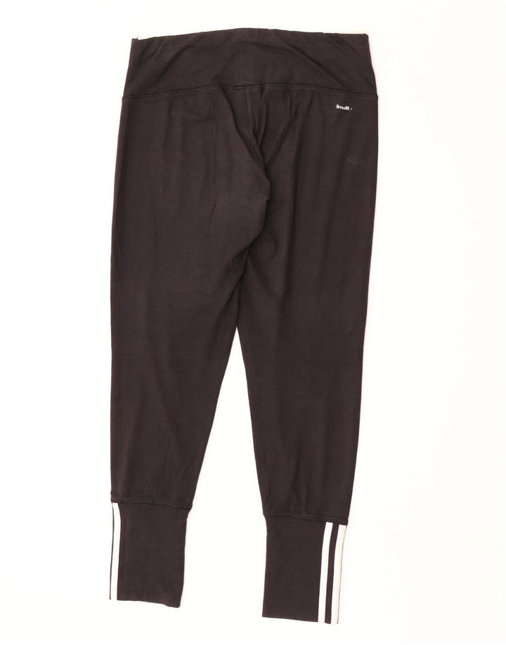 Adidas Womens Leggings UK 12/14 Medium Black Cotton