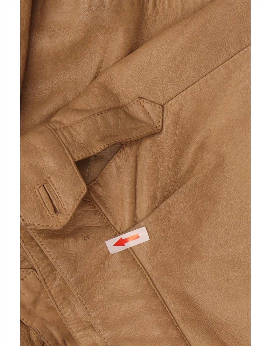 Vintage Mens Leather Jacket IT 52 XL Beige