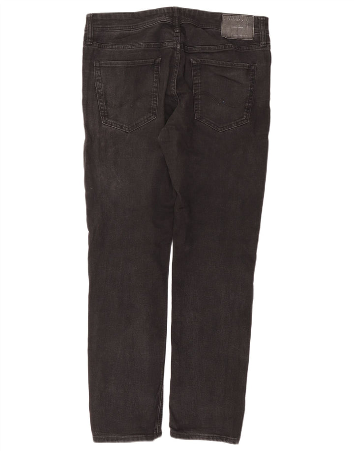 Jack & Jones Mens GLENN Slim Jeans W34 L32 Grey Cotton