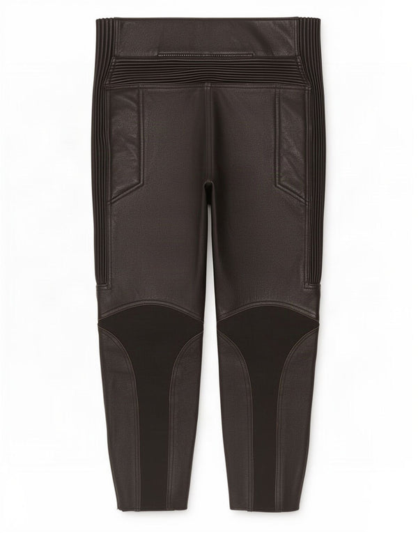 Scott Mens Leather Moto Racer Trousers W34 L28 Black
