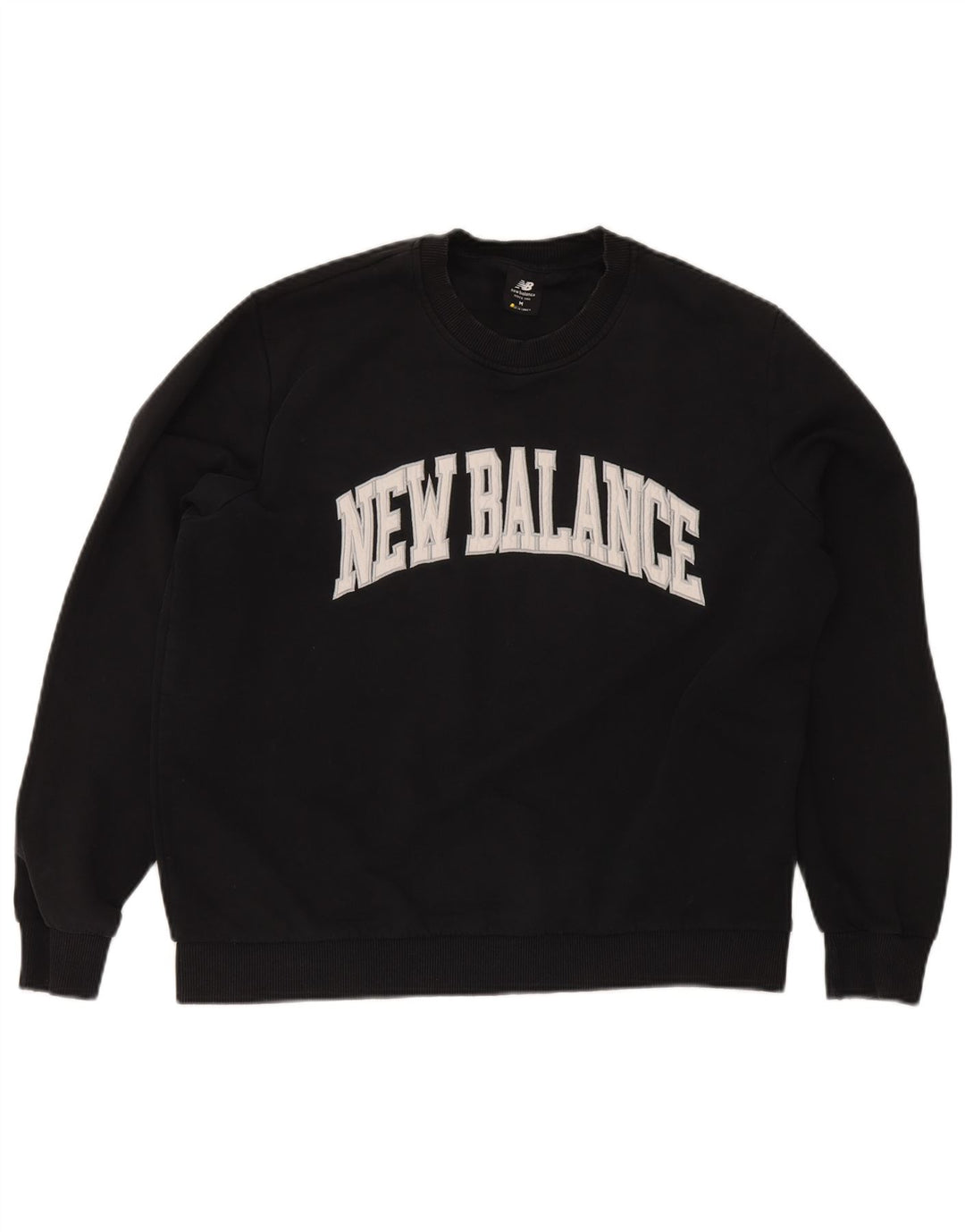 New Balance Herre Grafisk Sweatshirt Jumper Medium Sort Bomuld