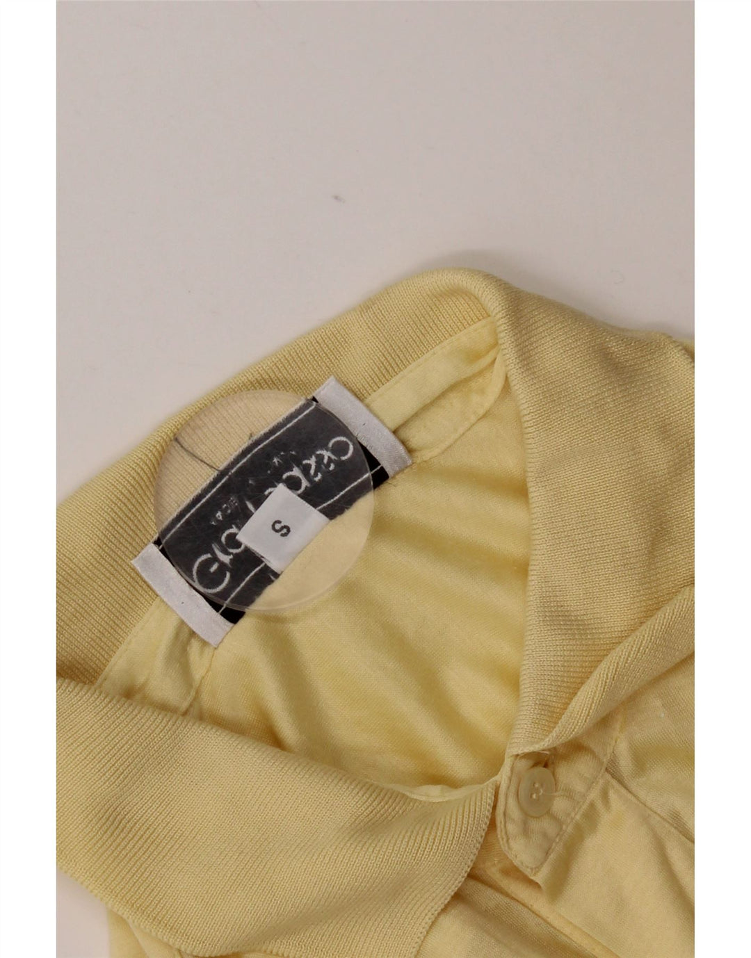 Vintage Herren Poloshirt Kleine gelbe Baumwolle