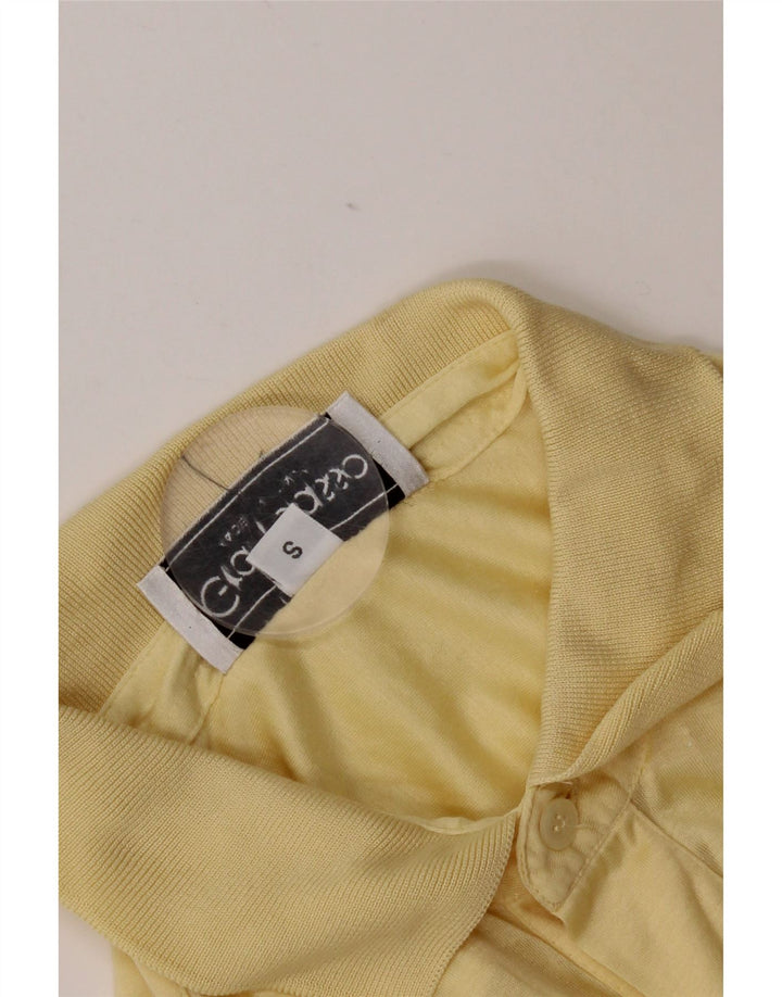 Vintage Herren Poloshirt Kleine gelbe Baumwolle