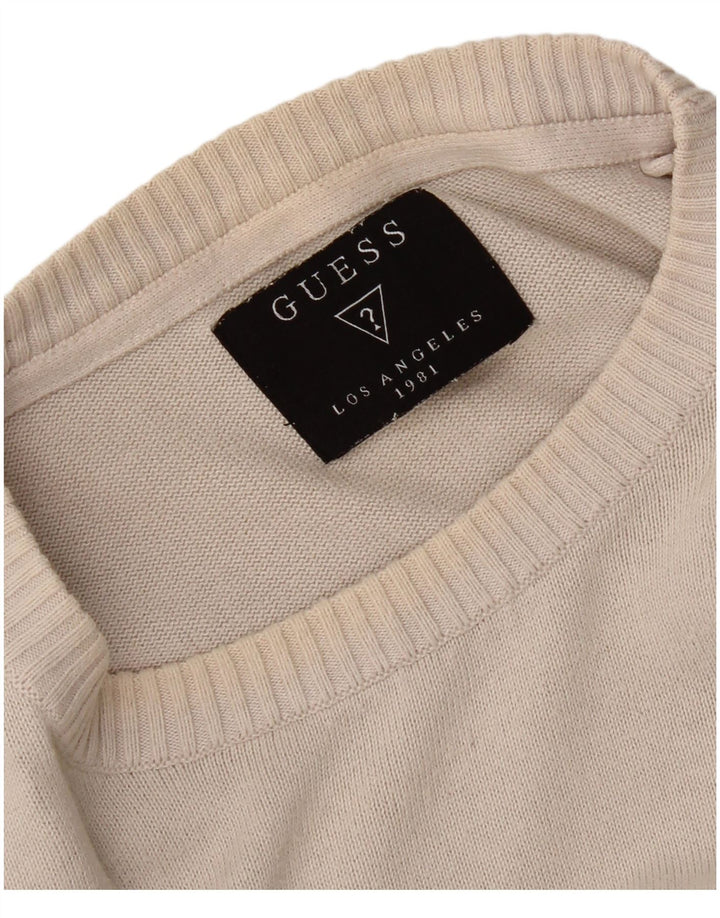 Guess Womens Boat Neck Jumper Sweater UK 14 Large Grey
