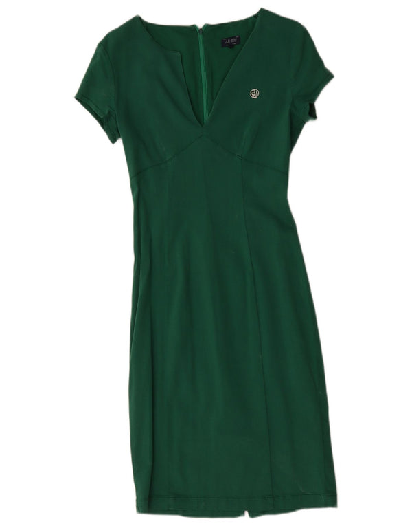 Armani Jeans Womens Sheath Dress IT 42 Medium Green Modal