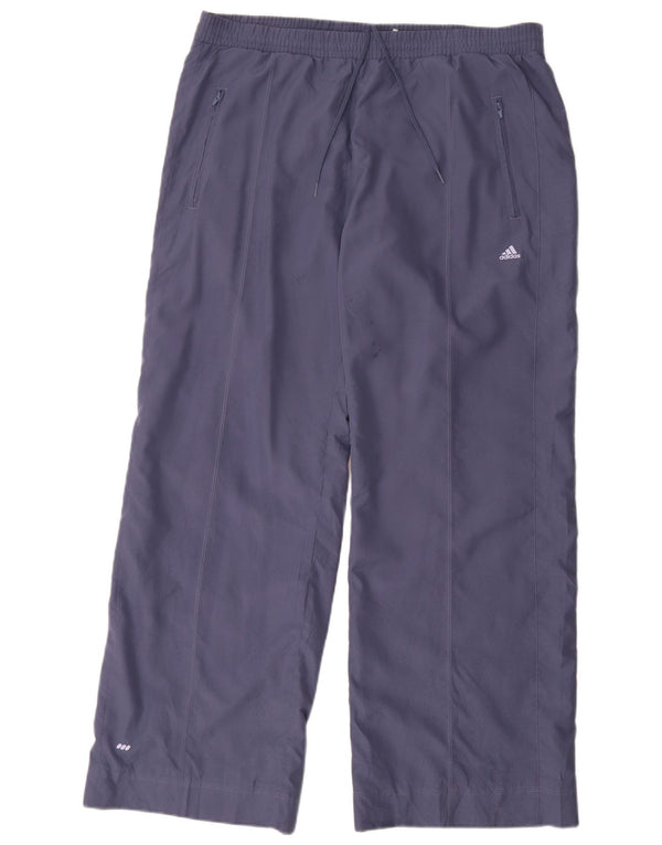 Pantaloni della tuta da donna Adidas UK 18 XL poliestere blu navy