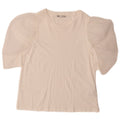 Zara Dame Bluse Top UK 10 Lille Hvid Bomuld
