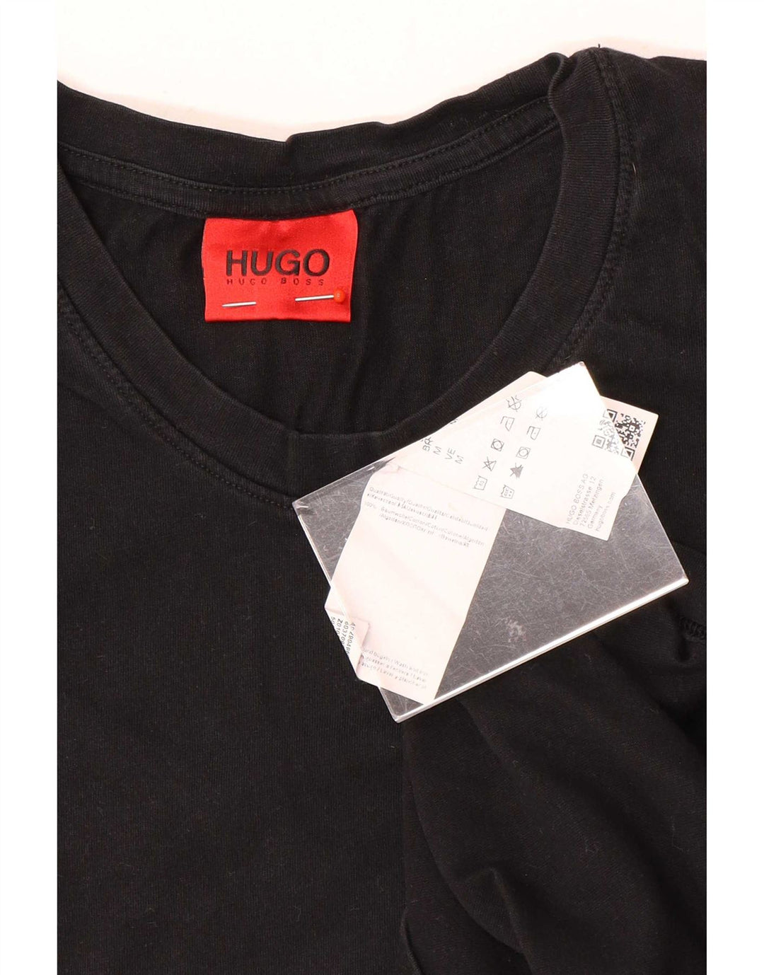 Hugo Boss Mens T-Shirt Top Medium Black Cotton