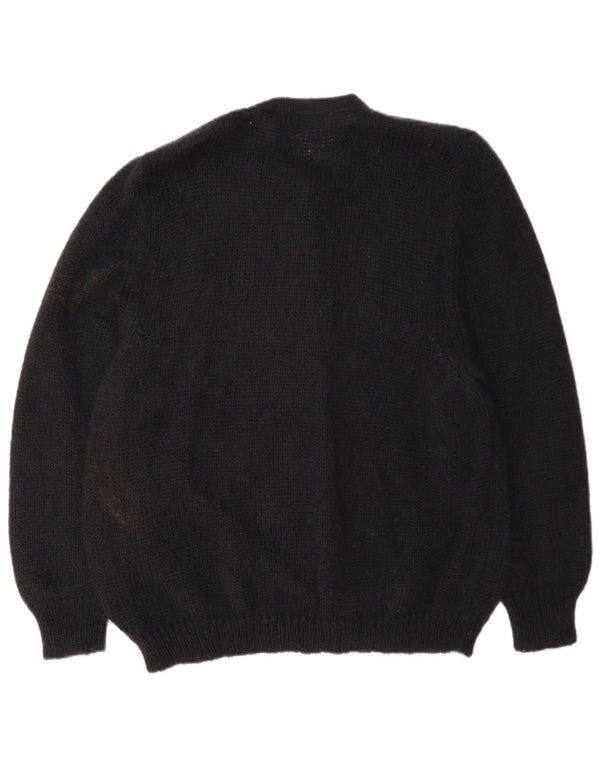 Oris Womens Cardigan Sweater EU 48 2XL Black Floral