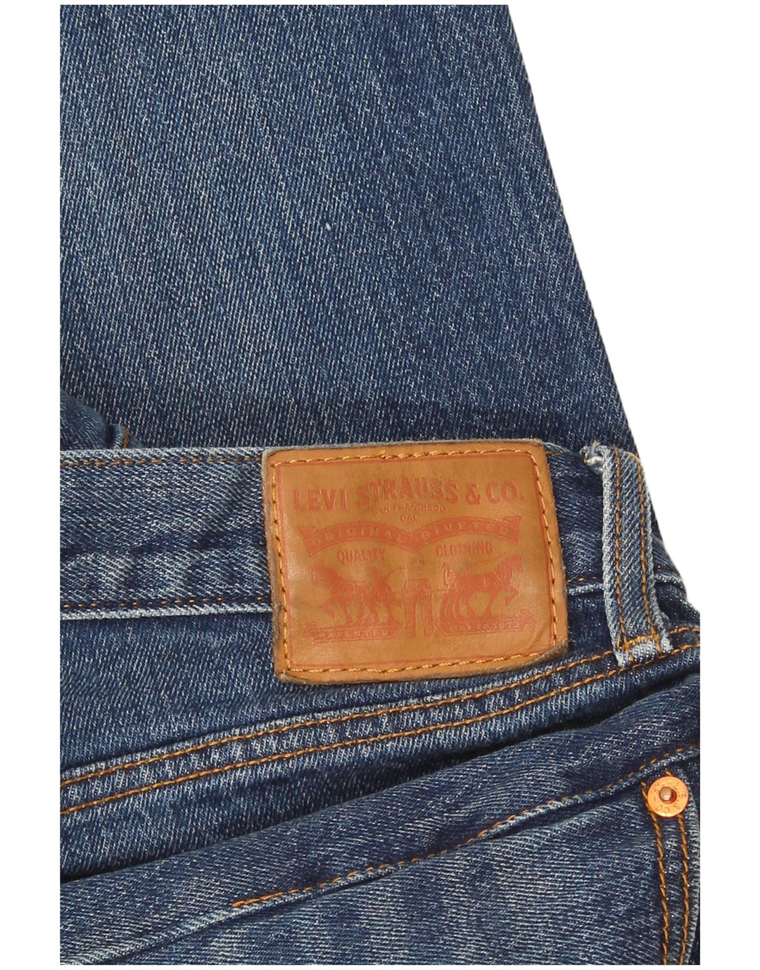 Levi's Womens Slim Jeans W32 L27 Blue Cotton