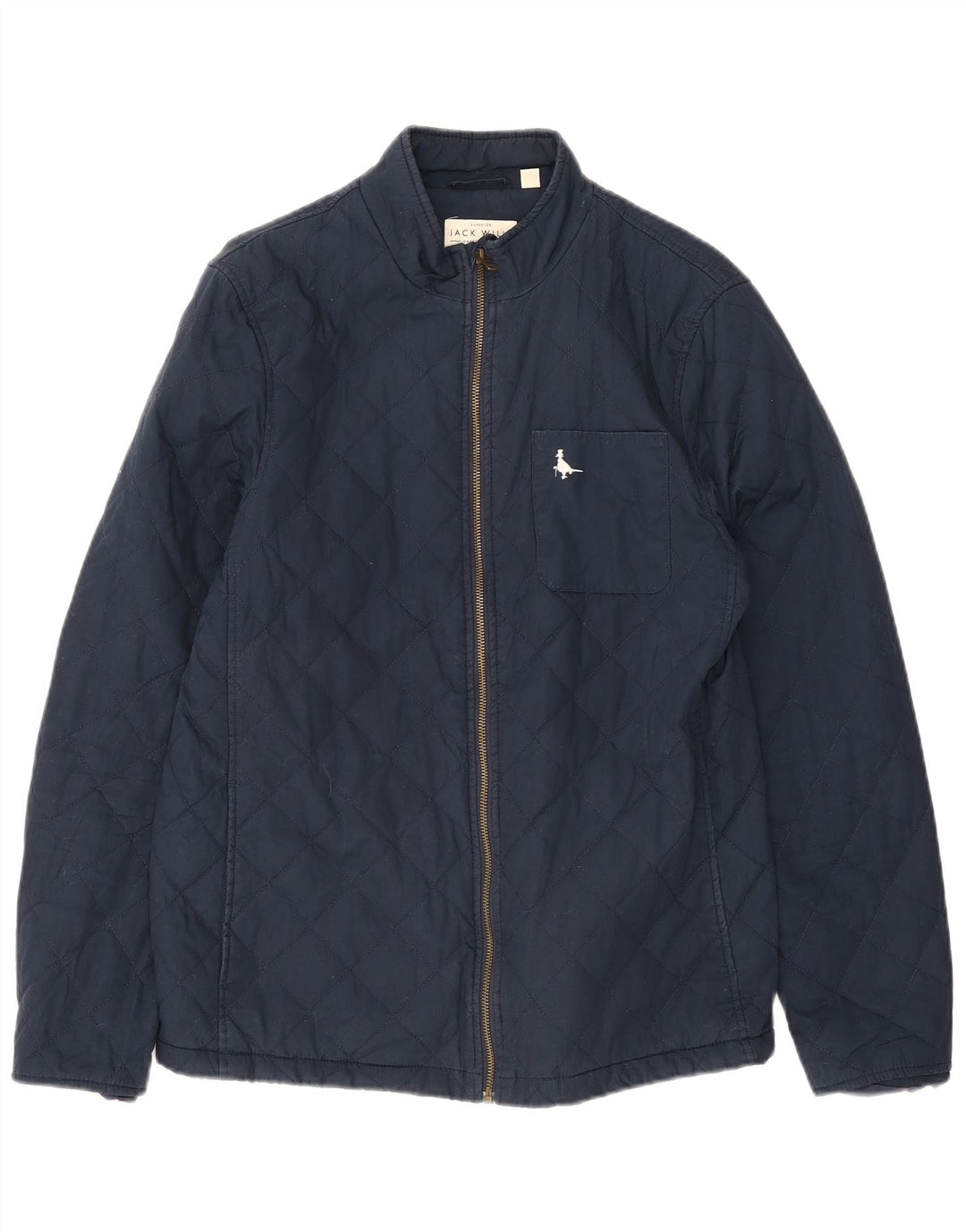 Jaqueta acolchoada masculina Jack Wills Reino Unido 38 algodão azul marinho médio