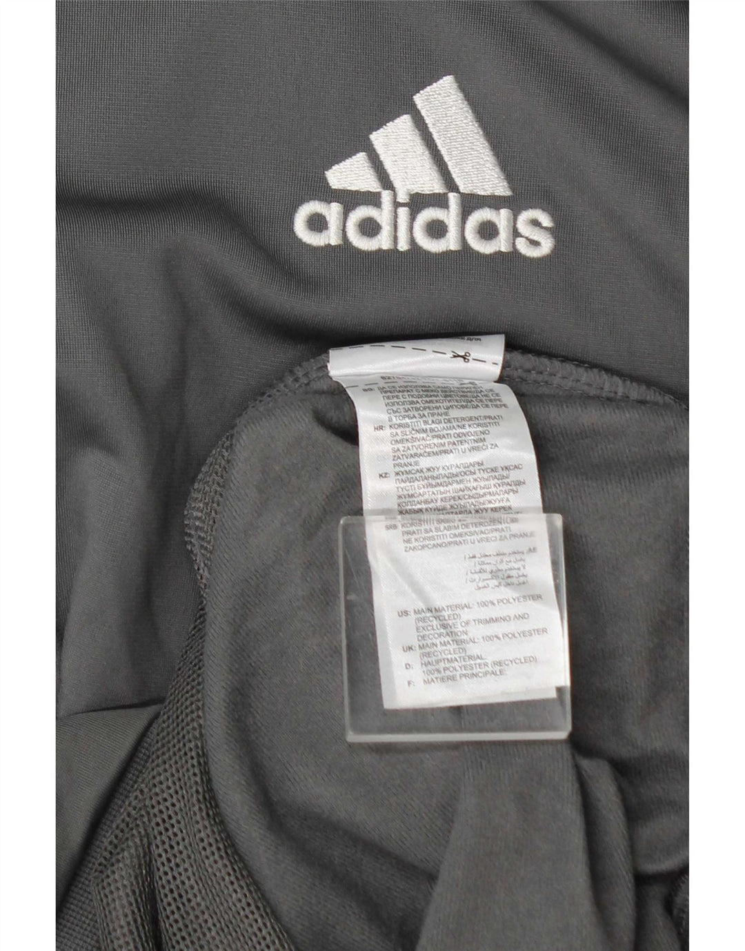 Adidas Mens Graphic Tracksuit Top Jacket Medium Grey Polyester
