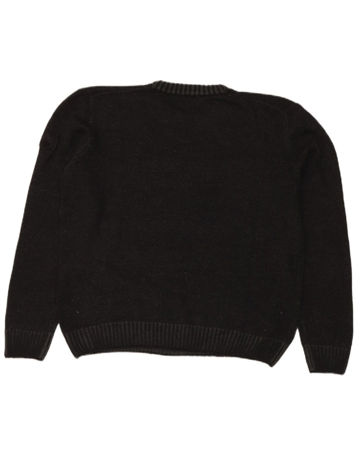 LUMBERJACK Mens Crew Neck Jumper Sweater 2XL Grey Acrylic