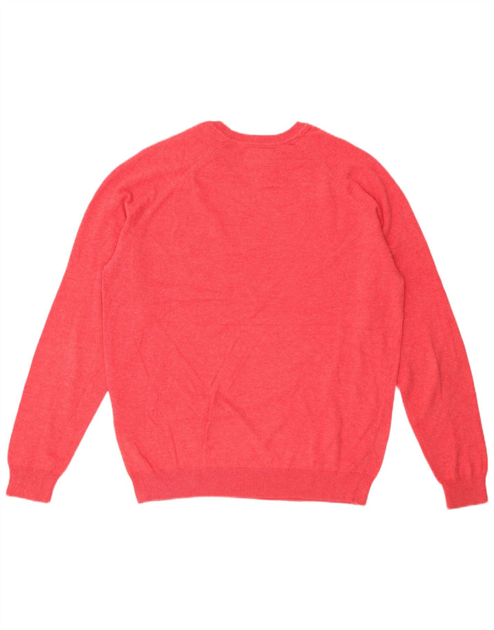 SUPERDRY Mens Crew Neck Jumper Sweater XL Red Cotton