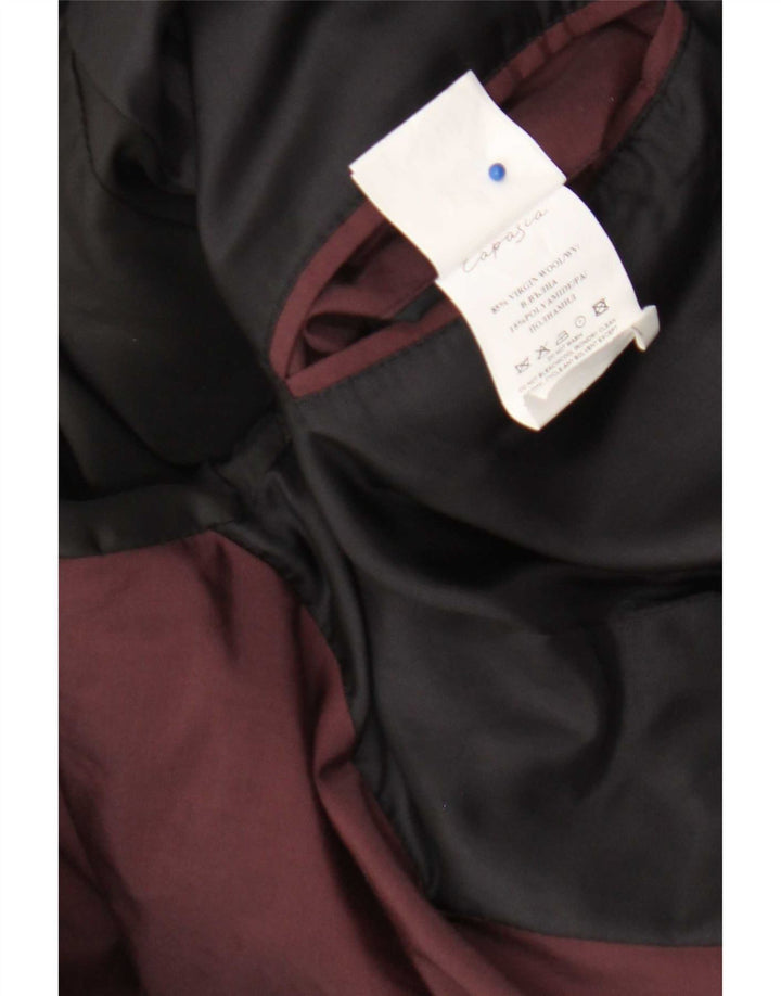 Giubbotto bomber da donna vintage UK 16 grande lana vergine nera