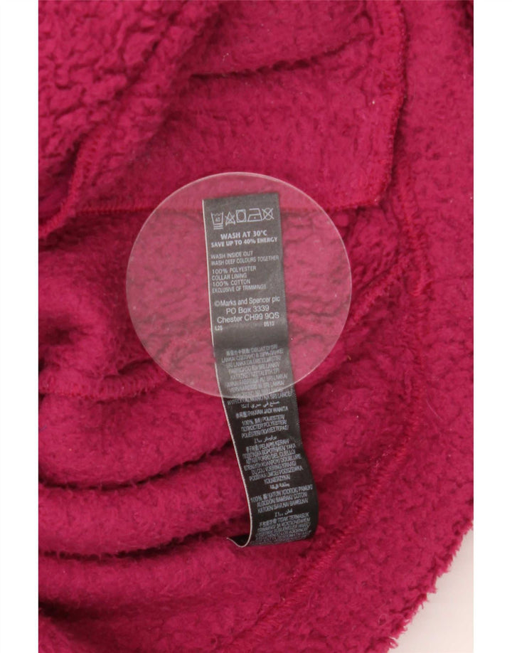 Giacca in pile da donna Marks & Spencer UK 14 Large Maroon Poliestere