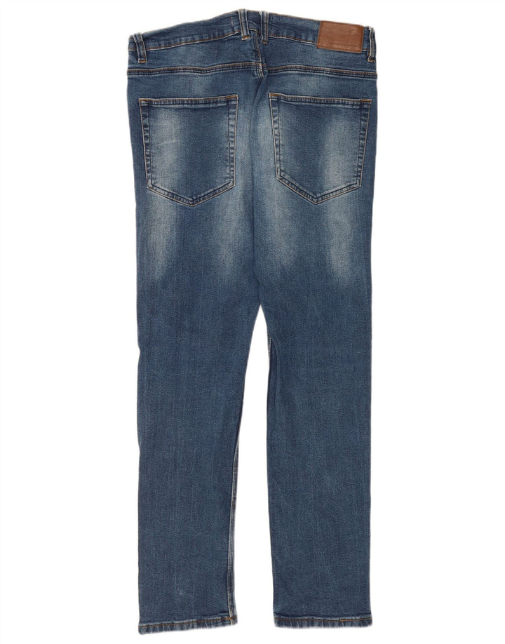 French Connection Herren Slim Jeans W36 L32 Blaue Baumwolle
