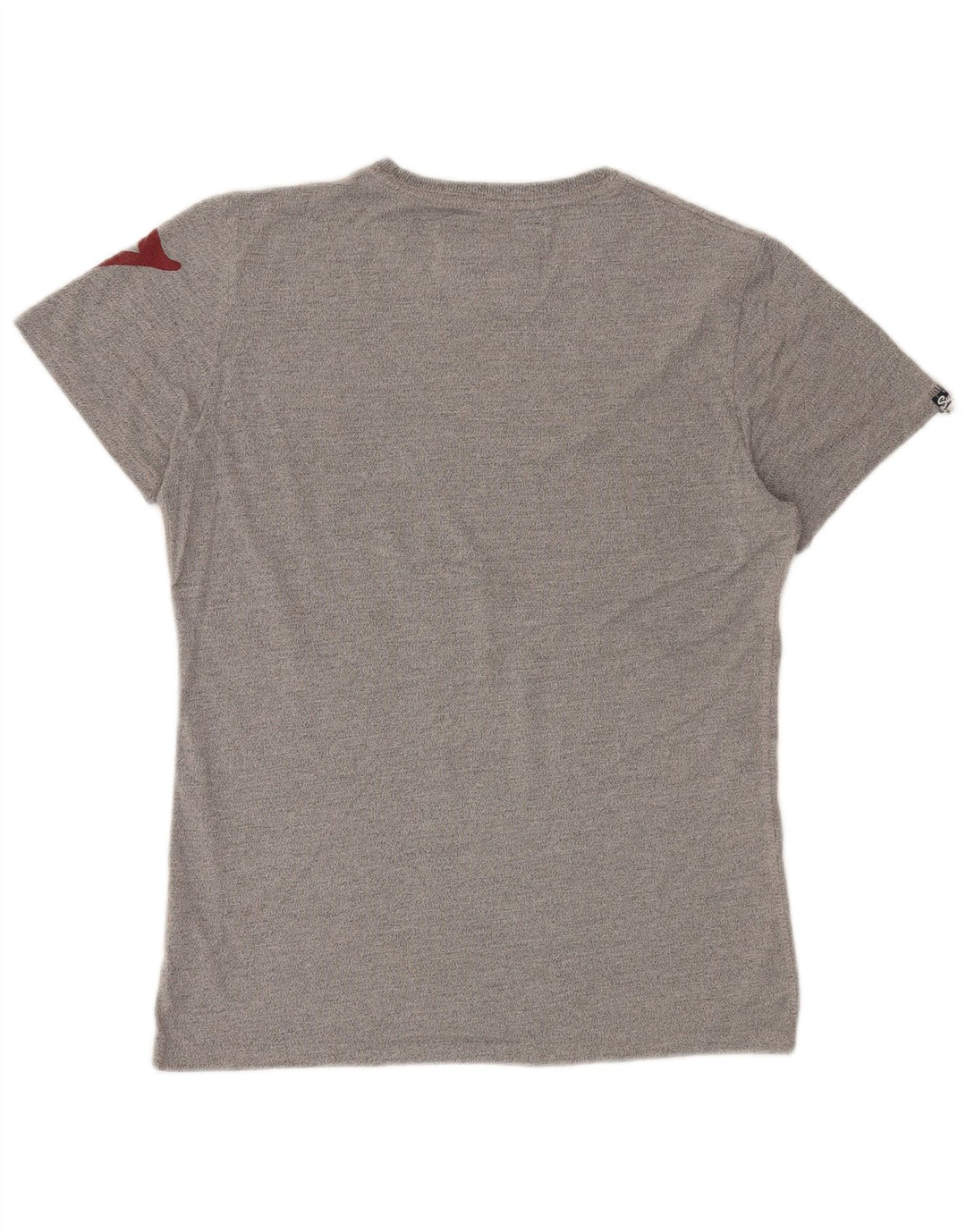 SUPERDRY Mens Graphic T-Shirt Top Medium Grey Cotton