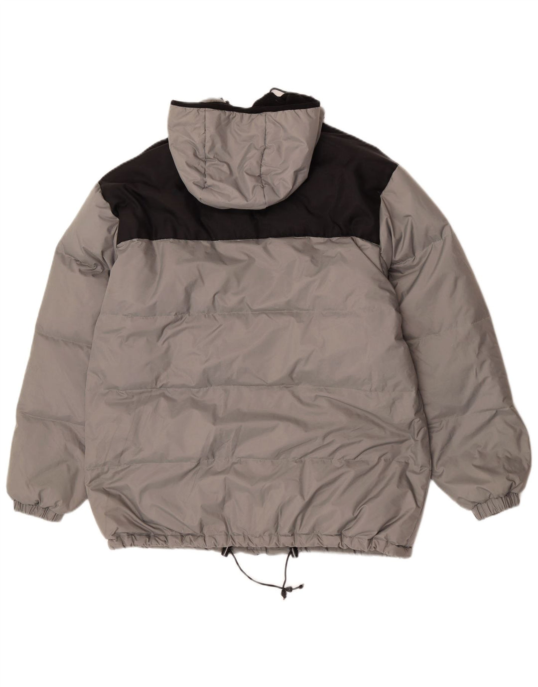 Fishbone Chaqueta acolchada con capucha para hombre ES 38 Nylon color block gris medio