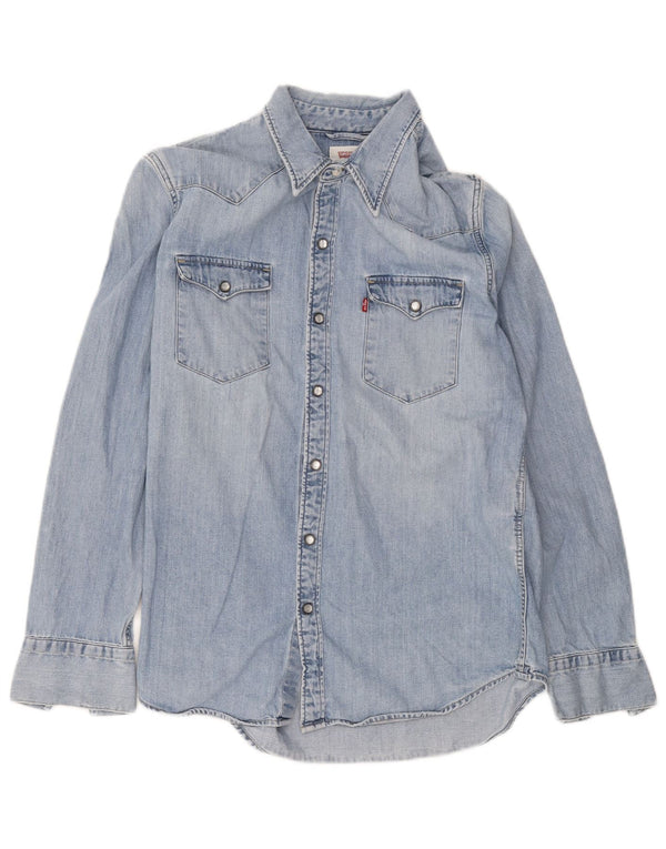 Levi's Mens Denim Shirt Medium Blue Cotton