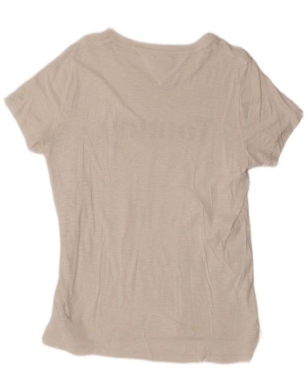 Tommy Hilfiger Damen-T-Shirt mit Grafik, UK 18, XL, weiße Baumwolle