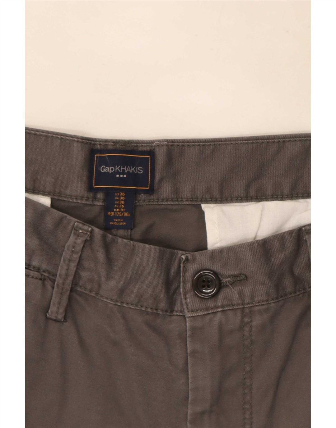 Gap Mens Khakis Chino Shorts W36 Large Grey Cotton